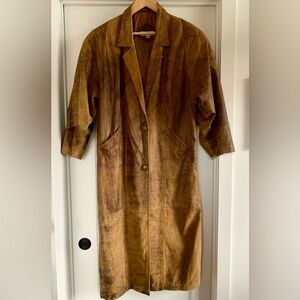 Vintage Long Leather Jacket